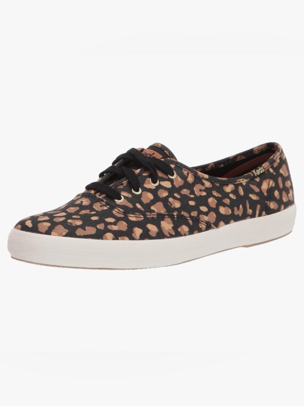 Keds Women's Champion Novelty Pack Leopard Print Canvas Sneaker - Black/Tan